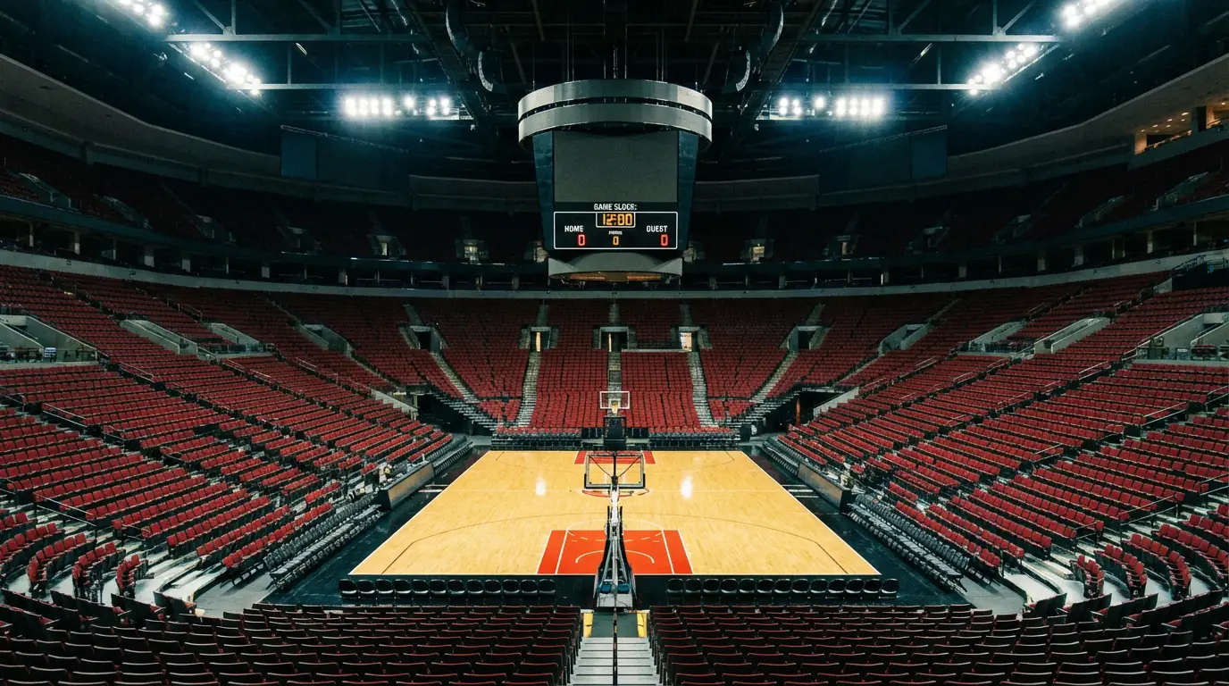 Jugadores de baloncesto NBA en cancha durante un partido back-to-back con señales de fatiga